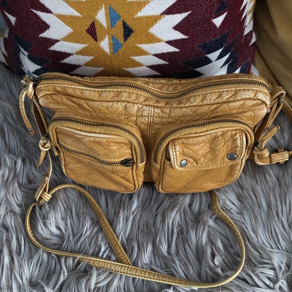 Distressed Vegan Leather Crossbody Bag - Picture 8 of 8